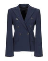 Atos Lombardini Suit Jackets In Dark Blue