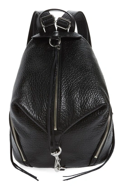 Rebecca Minkoff Julian Backpack In Black/ Metallic Silver