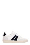 NATIONAL STANDARD WHITE LEATHER AND SUEDE LOW SNEAKERS,10852343