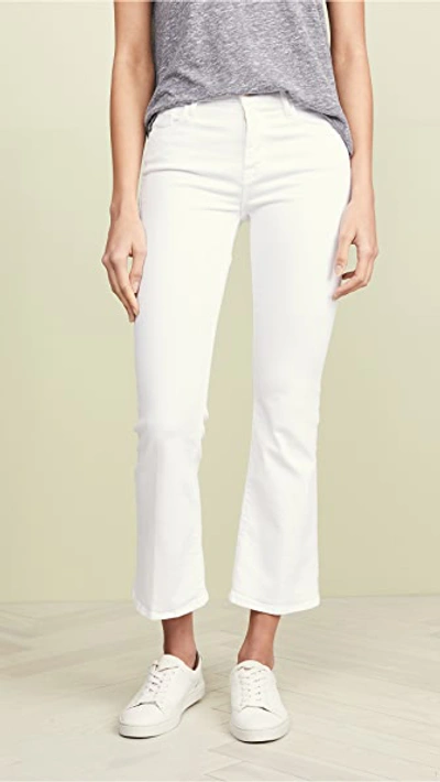 Frame Le Crop Mini Boot Cut Jeans In White