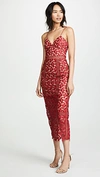 Self portrait Arabella Lace Midi Dress In Red ModeSens