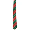 GUCCI GUCCI GREEN AND RED SILK CHAIN TIE