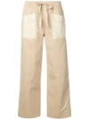 TORY BURCH TWILL CARGO TROUSERS