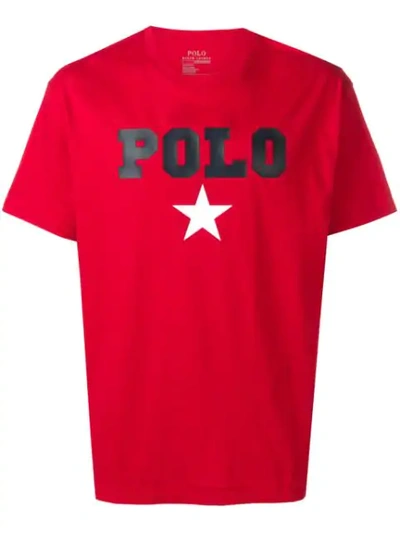 Polo Ralph Lauren Logo Print T In Red