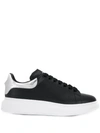 Alexander Mcqueen Black & Silver Spine Heel Oversized Sneakers