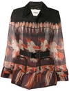 FENDI BELTED TEXTURED BLAZER