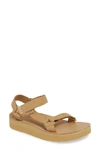 Teva Beige Midform Universal Leather Sandals In Desert Sand Leather