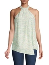 LAFAYETTE 148 MADISON ABSTRACT HALTER TOP,0400010535097
