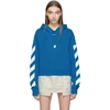 OFF-WHITE OFF-WHITE BLUE DIAG CROP HOODIE