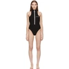 OFF-WHITE OFF-WHITE BLACK CANNETTE ACTIVE ZIP BODYSUIT