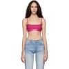 OFF-WHITE PINK RIB TRAINING BRA