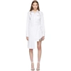 OFF-WHITE OFF-WHITE WHITE WRAP SHIRT DRESS