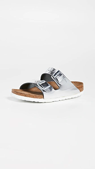 Birkenstock Arizona Sfb Sandal Metallic Silver