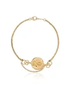 ANISSA KERMICHE METALLIC 18K GOLD COIN DIAMOND BRACELET