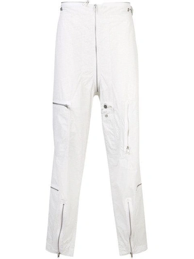 Maison Margiela Zippered Grid Parachute Trousers - 白色 In White