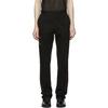 YANG LI YANG LI BLACK ZIP SLIM TAILORED TROUSERS