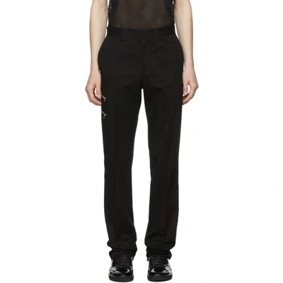 Yang Li Zipped Pocket Straight Trousers In Black