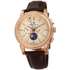 BRUNO MAGLI Mens Limited Edition Swiss Made Multifunction Moonphase Watch With Italian Leather Strap