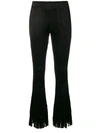 CHLOÉ CHLOÉ TEXTURED CROPPED TROUSERS - 黑色