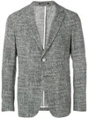 EMPORIO ARMANI single breasted tweed coat