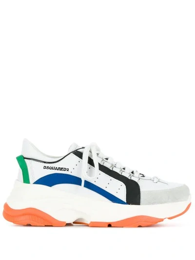 Dsquared2 551 Leather Sneakers In White