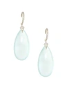 ADRIANA ORSINI 18K Goldplated Silver, Blue Chalcedony & Cubic Zirconia Drop Earrings