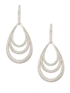 ADRIANA ORSINI Pavé 18K Gold-Plated Lobe Drop Earrings