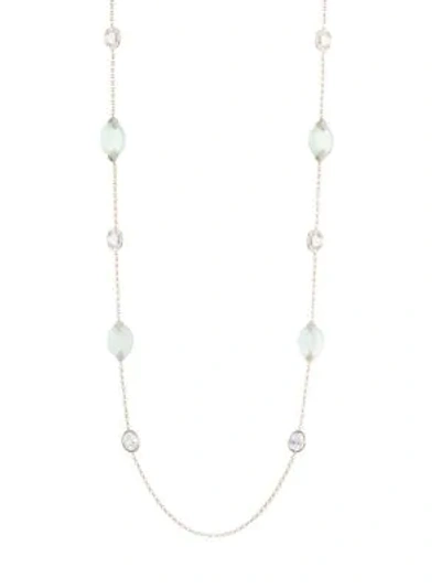 Adriana Orsini Eclectic Cubic Zirconia & 18k Yellow Goldplated Long Station Necklace In Gold-plated