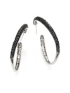 JOHN HARDY Kali Black Sapphire & Sterling Silver Hoop Earrings