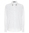 DOLCE & GABBANA EMBELLISHED COTTON POPLIN SHIRT,P00371214