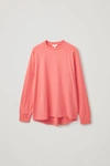 COS BRUSHED LONG-SLEEVED T-SHIRT,0755486002