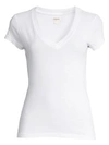 L AGENCE WOMEN'S BECCA V-NECK COTTON TEE,400098791343