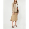 BURBERRY MONOGRAM-PRINT QUILTED SILK COAT