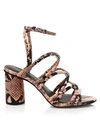 REBECCA MINKOFF Apolline Ankle-Strap Snakeskin-Embossed Leather Sandals