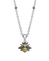 Lagos 18k Yellow Gold & Sterling Silver Rare Wonders Honeybee Pendant Necklace, 18 In Yellow/black
