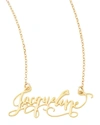 BREVITY PERSONALIZED GOLD-PLATE CALLIGRAPHY NECKLACE,PROD231990564