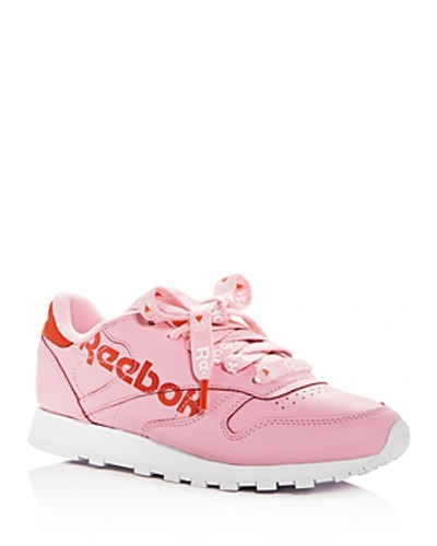 Reebok Women's Classic Low-top Trainers In Charming Pink/ Red/ White