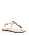 STUART WEITZMAN WOMEN'S SPLENDOR GLITTER THONG SANDALS,SPLENDOR