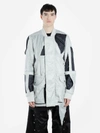 Rick Owens Cut-out Detail Jacket In Black & White