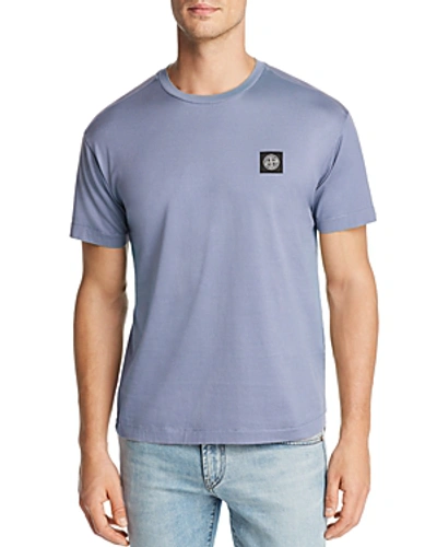 Stone Island Logo-patch Tee In Lavender