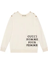 GUCCI HOMME POUR FEMME PRINT SWEATSHIRT