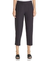 Eileen Fisher Straight-leg Cropped Pants In Graphite