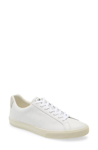 Veja White Esplar Leather Sneakers In Extra-white