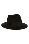 Saint Laurent Nina Rabbit-felt Hat In Black