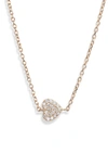 ANZIE LOVE LETTER DIAMOND PAVÉ HEART PENDANT NECKLACE,4161HDX