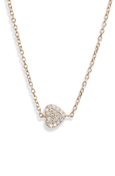 Anzie Love Letter Diamond Pavé Heart Pendant Necklace In Gold/ Diamond