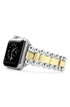 Lagos Smart Caviar Sterling Silver 18k Gold Apple Watch Bracelet, 38-44mm In Silver/ Gold