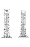 Lagos Smart Caviar Sterling Silver 38mm Apple Watch Bracelet In Silver/ Diamond