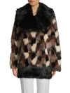 MARC JACOBS DOUBLE-BREASTED FAUX FUR COAT