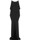 BURBERRY CRYSTAL AND CHAIN DETAIL STRETCH JERSEY GOWN